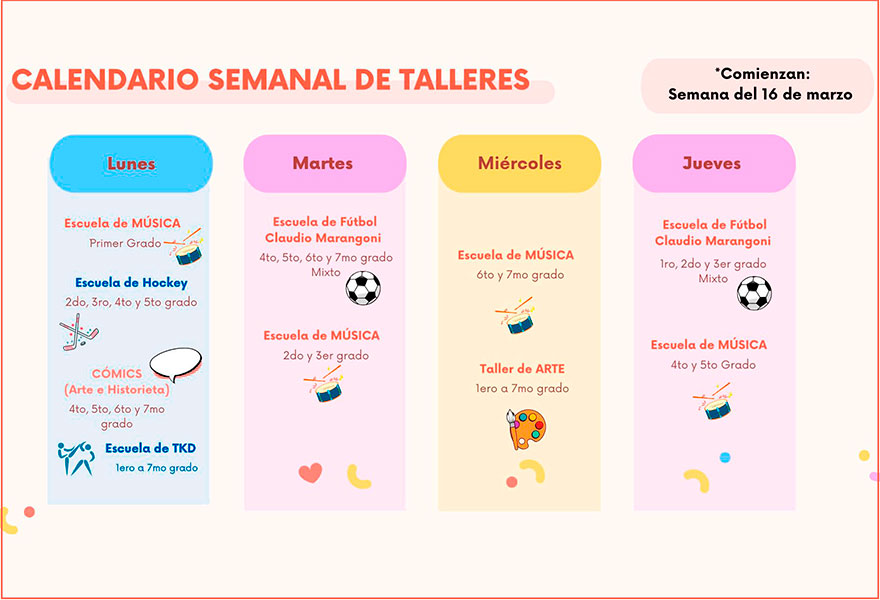 Talleres extracurriculares - Primaria - Colegio San Javier